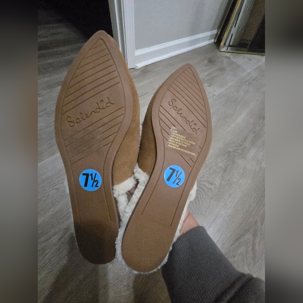 Splendid Liza Sherpa Mule in Caramel Msrp $109 - Picture 7 of 9
